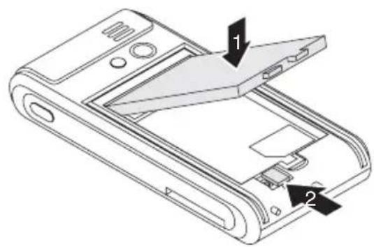 FUJITSU SIEMENS Pocket LOOX T830 - Installing the battery and the SIM card (optional) - 3
