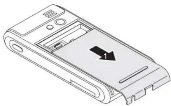 FUJITSU SIEMENS Pocket LOOX T830 - Installing the battery and the SIM card (optional) - 1