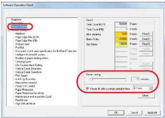 FUJITSU SIEMENS Fi-7260 - Waiting Time to Enter Power Saving Mode [Power saving] - 1