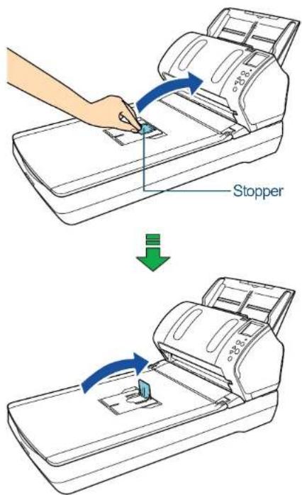 FUJITSU SIEMENS Fi-7260 - Lift up the stopper. - 1