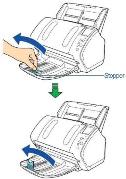 FUJITSU SIEMENS Fi-7260 - Lift up the stopper. - 1