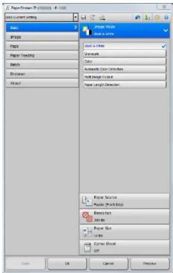 FUJITSU SIEMENS Fi-7260 - Setup Dialog Box for PaperStream IP Driver - 1