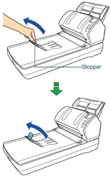 FUJITSU SIEMENS Fi-7260 - Lift up the stopper towards you. - 1