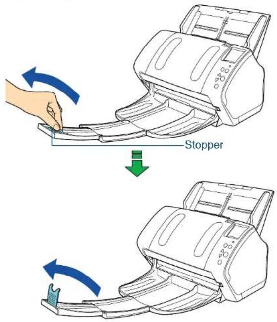 FUJITSU SIEMENS Fi-7260 - Slide out the stacker extension 2 towards you. - 2