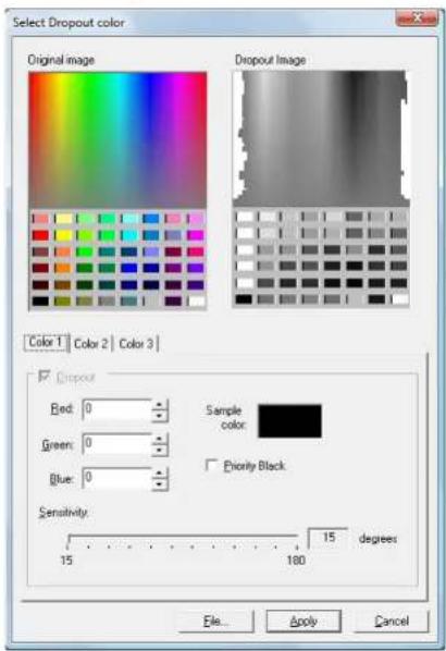 FUJITSU SIEMENS Fi 6140Z - Click the [Gray] tab, and then select a color from [Dropout Color] under [More]. - 2