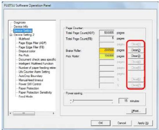 FUJITSU SIEMENS Fi 6140Z - ■ Resetting the counters - 1