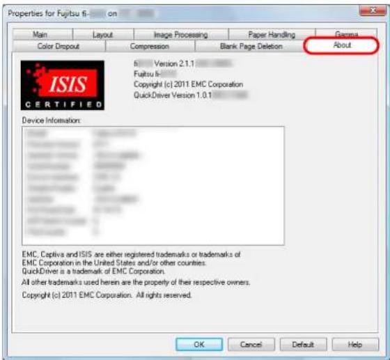 FUJITSU SIEMENS Fi-6130Z - [About] Tab - 1