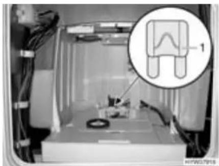 Dethleffs Globetrotter XXL (2010) - Sicherung der Thetford-Toilette (schwenkbare Toilette) - 2