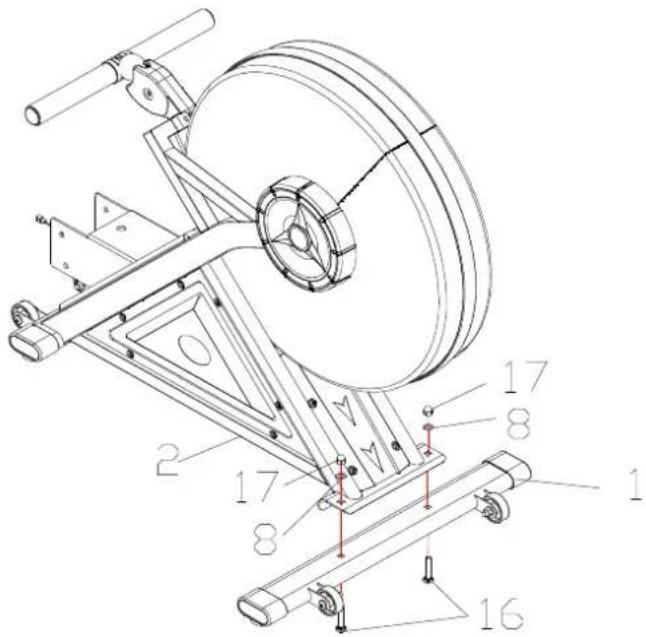 Maxxus RX 7.1 - Schritt 1: Montage des vorderen Standfußes - 1