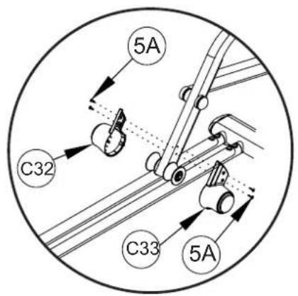 Maxxus CX 6.1 Crosstrainer - Schritt 6: Montage der Gleitrollen-Gehäuse - 1