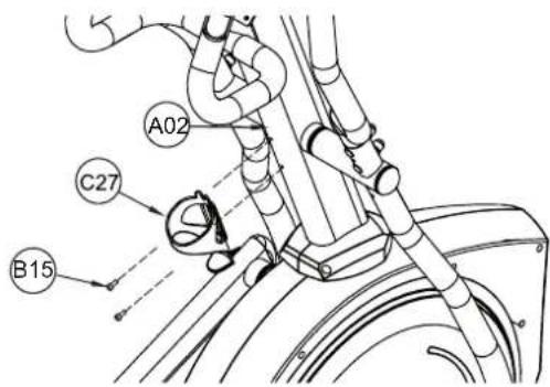 Maxxus CX 6.1 Crosstrainer - Schritt 11: Montage des Flaschenhalters - 1