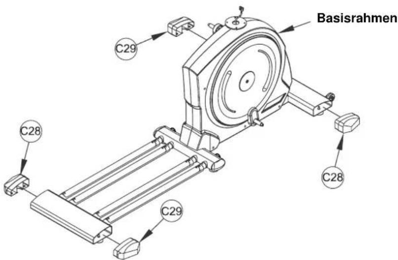 Maxxus CX 6.1 Crosstrainer - Schritt 2: Montage der Endkappen - 1