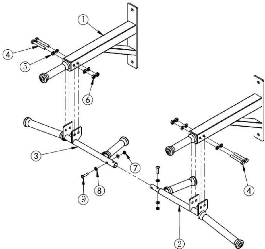 Maxxus Chin Up Bar - Montageschritt: - 1