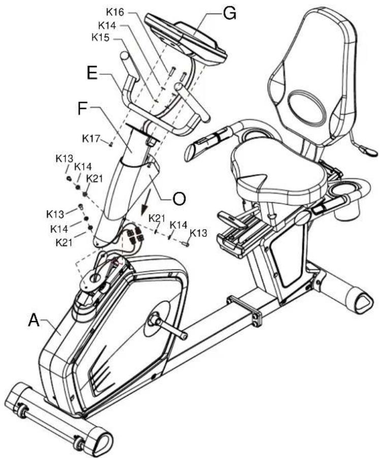 Maxxus BX 9.0 R - Schritt 6: Montage des Lenkerschaftes, des LenkeHandgriffs und des Cockpits - 2