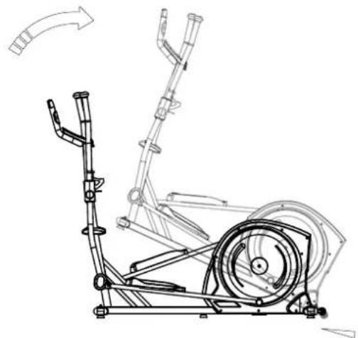 Maxxus CX 4.2e Crosstrainer - Transport (Standrohr mit Transportrollen hinten) - 1
