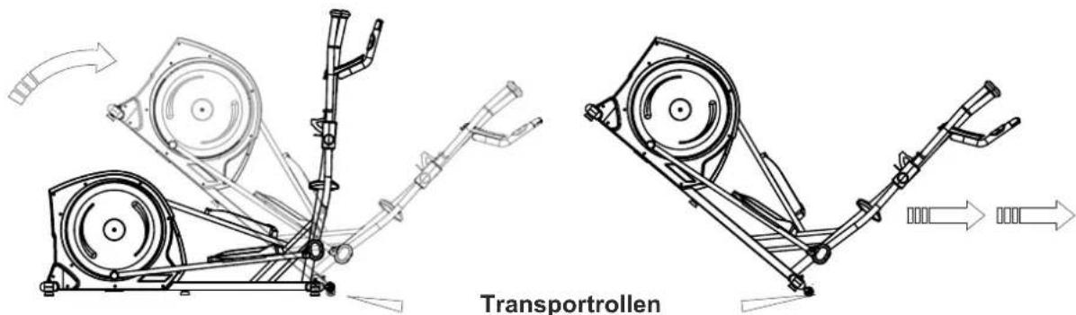 Maxxus CX 4.2e Crosstrainer - Transport (Standrohr mit Transportrollen vorne) - 1