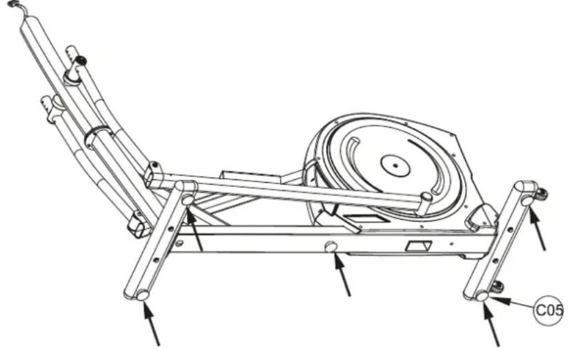 Maxxus CX 4.2e Crosstrainer - Bodenhöhenausgleich - 2