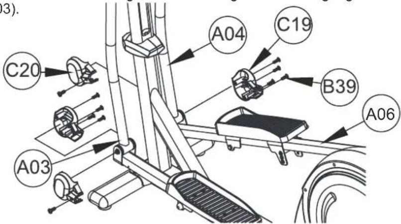 Maxxus CX 4.2e Crosstrainer - Schritt 10: Montage der Knickgelenk-Abdeckung - 1
