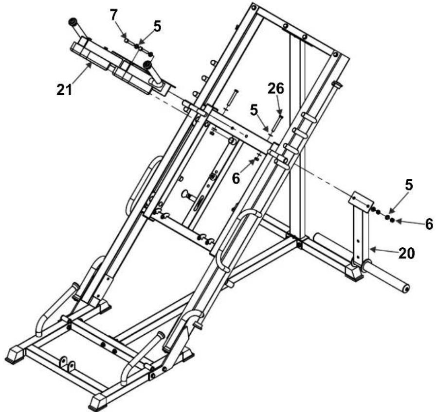 Maxxus Beinpresse 2in1 - Montageschritt 4 - 1