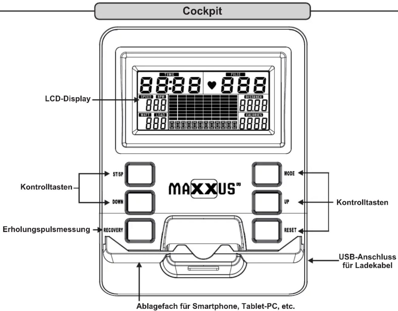 Maxxus BX 6.1 R FIT - Ausschalten des Gerätes - 1
