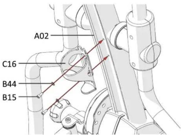 Maxxus CX 7.4 Crosstrainer - Schritt 13: Montage des Flaschenhalters - 1