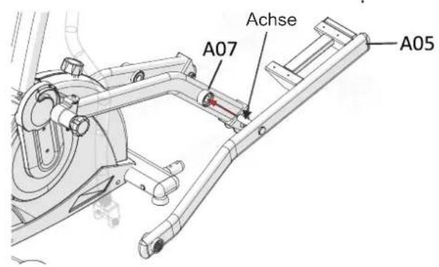 Maxxus CX 7.4 Crosstrainer - Schritt 6: Montage der Pedalrohre - 1