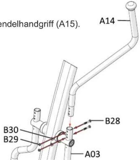 Maxxus CX 7.4 Crosstrainer - Schritt 8: Montage der Pendelhandgriffe - 1