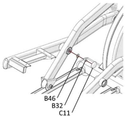 Maxxus CX 7.4 Crosstrainer - Schritt 6: Montage der Pedalrohre - 2