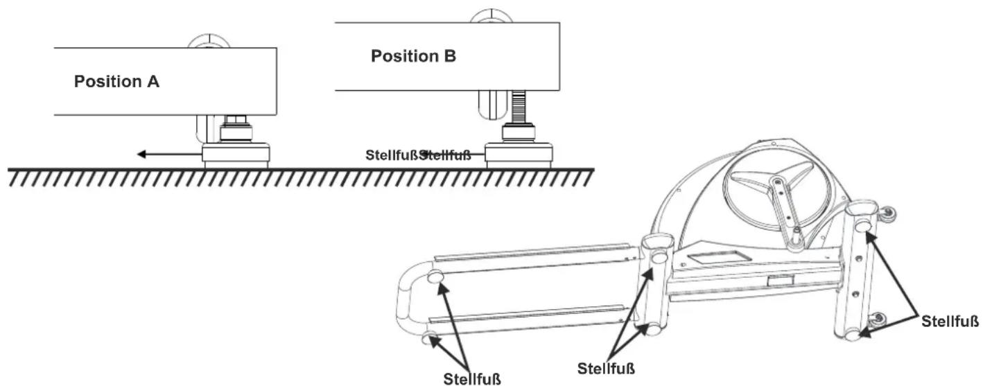 Maxxus CX 7.4 Crosstrainer - Bodenhöhenausgleich - 1