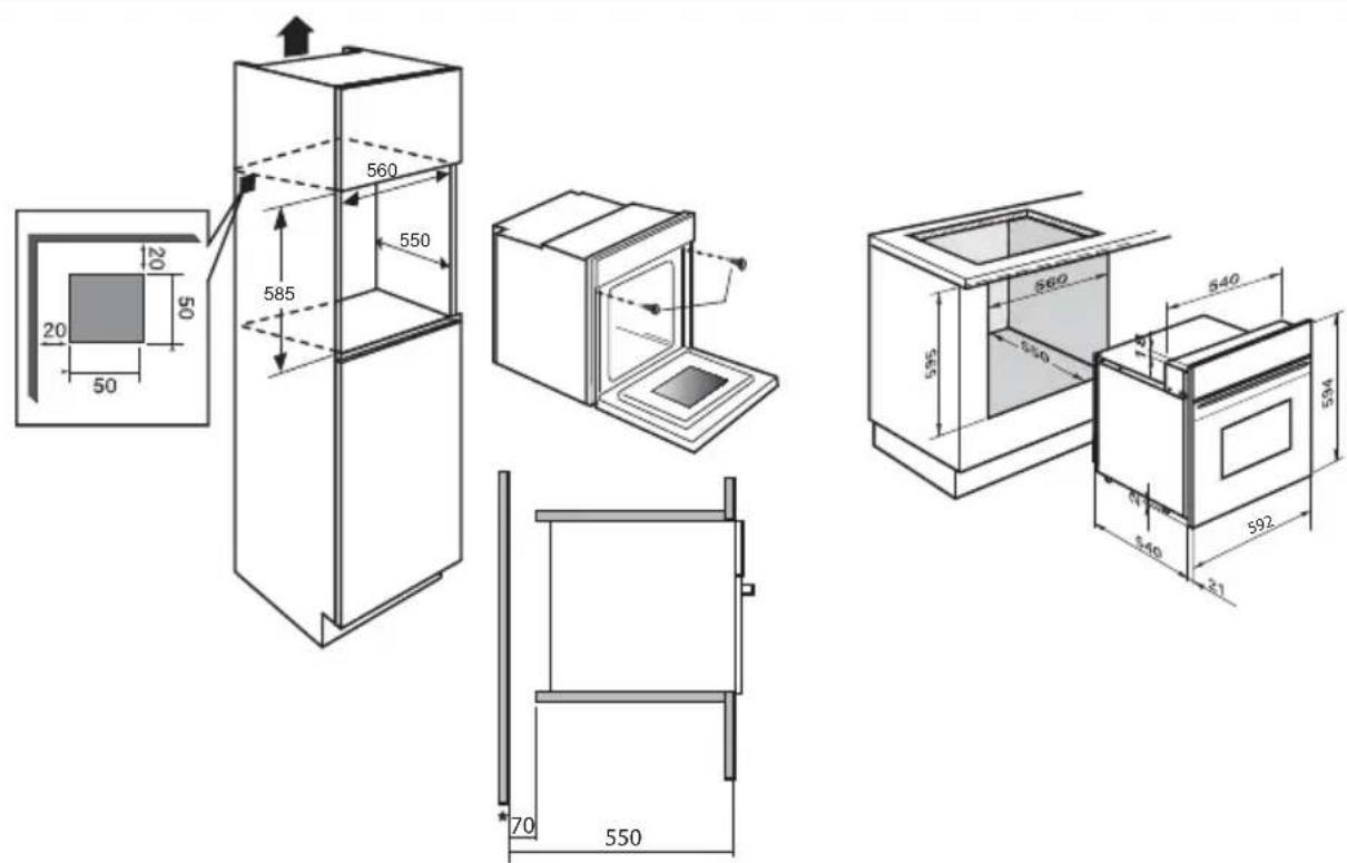 ORANIER EBP 9882 06 - Einbaumaße - 1