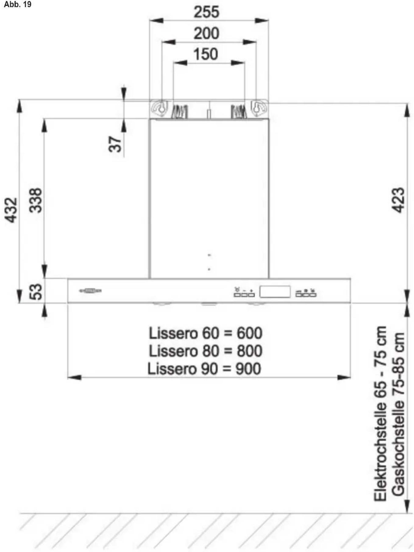 ORANIER Lissero 60 E-VD - Montageskizze - 1