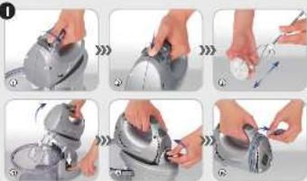 Step-by-step cooking instruction showing handwashing and cleaning a container with a lid, labeled in Chinese.
