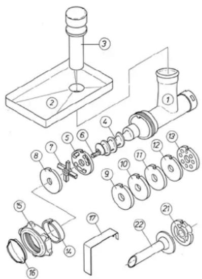 Krefft KU 2-2 E - Fleischwolf W 60 - 1