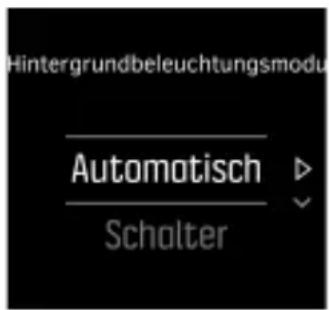 Hintergrundbeleuchtungsmodu Automatisch Schalter
