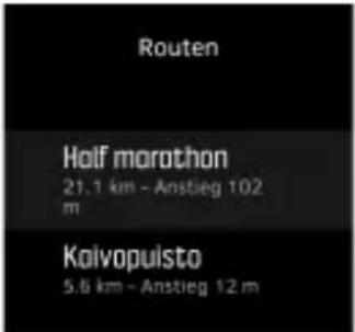 Routen Holf marathon 21.1 km - Anstieg 102 m Koivopulisto 5.6 km - Anstieg 12 m