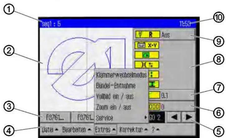 Dürkopp Adler 906 - Der Haupt-Bildschirm - 1
