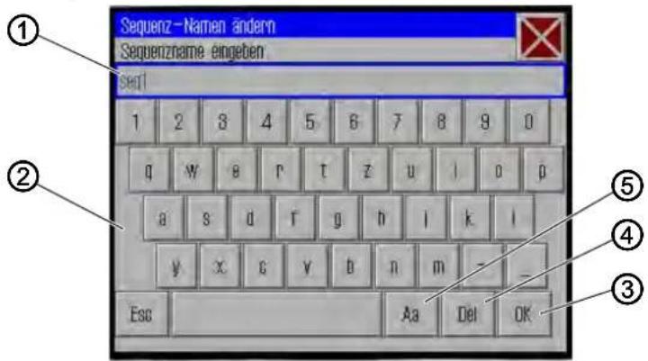 Dürkopp Adler 906 - Text eingeben - 1