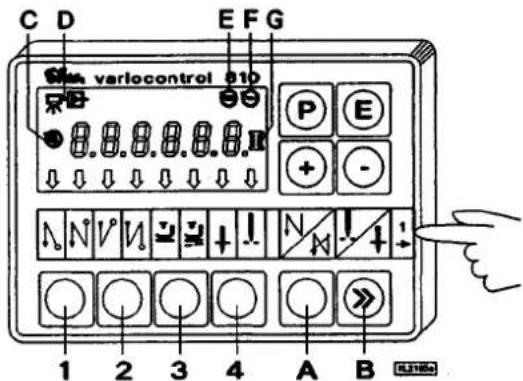 Dürkopp Adler 4182I-1 - 7'2'1'1 Einstellung mittels Drucktasten mit fest angegebener Funktion - 1