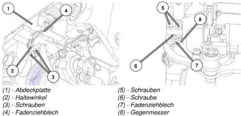 Dürkopp Adler 176 - Korrektur linke Endstellung des Fadenziehhebels - 1