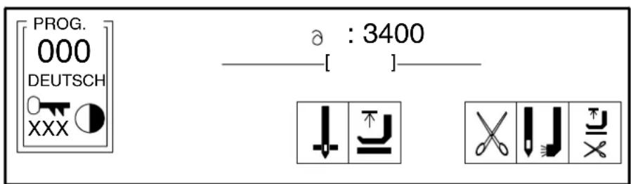 Dürkopp Adler 1500-70 - Anwählen der Setup-Seiten - 1