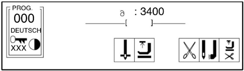 Dürkopp Adler 1500-70 - Auswahl der Bediensprache - 1