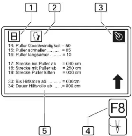 Dürkopp Adler 1365-5 - ■ Funktion zu- oder abschalten - 2