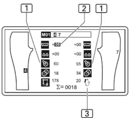 Dürkopp Adler 1360 - B.3.4 Funktionen der Nahtprogramme verändern - 7