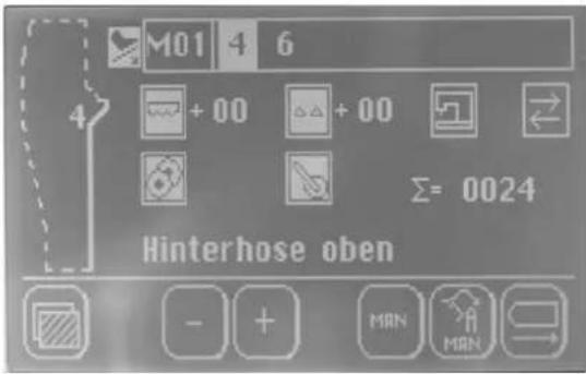Dürkopp Adler 1281-5 - 6.4.1ProgrammundNahtnummeranwählen - 1