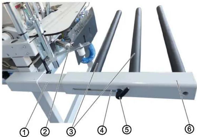 Dürkopp Adler 1265-5 - Ablage-Verlängerung Klemmstapler montieren (optional) - 1