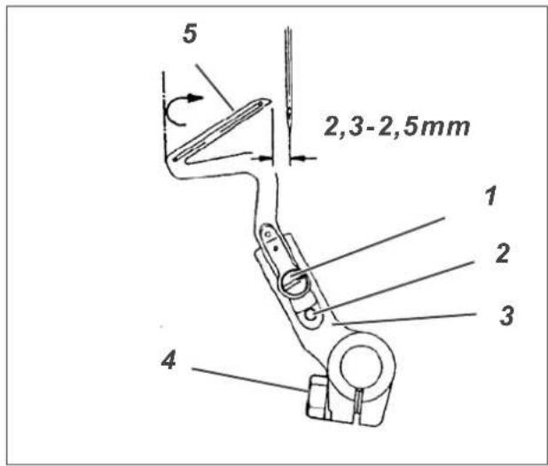 Dürkopp Adler 1225-5 - Abstanddeslinken Greiferszur Nadel - 1