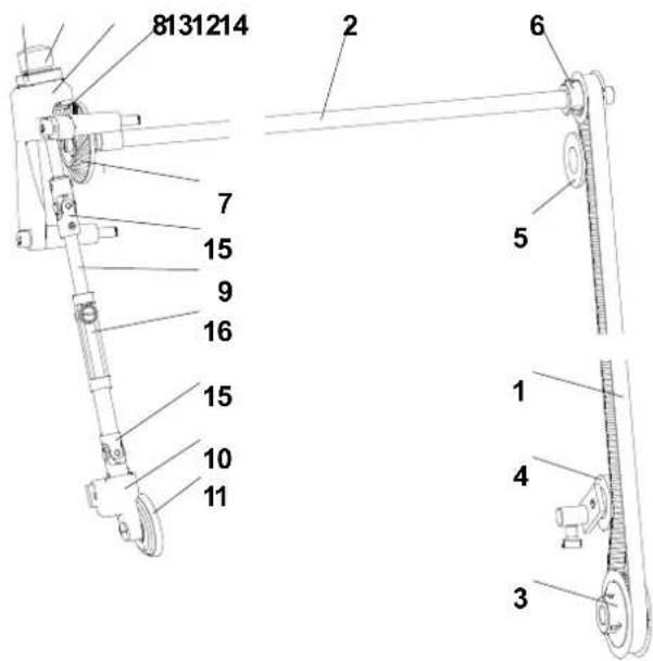 Dürkopp Adler 1280i - 3'6'4 Einstellen der Oberwalze (Andruckstärke' Höhe) - 1