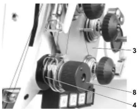 Dürkopp Adler 1230i - Setting the tension of the main and auxiliary tensioners - 2