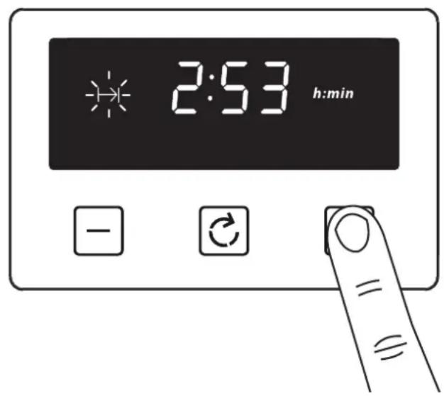 BELLING Cookcentre 110E - Setting the cooking time (the duration of time the oven will operate for) - 2