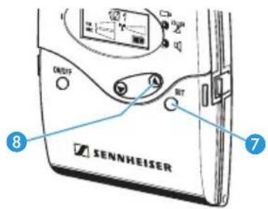 ON/OFF ON/RT 8 7 SENNHEISER